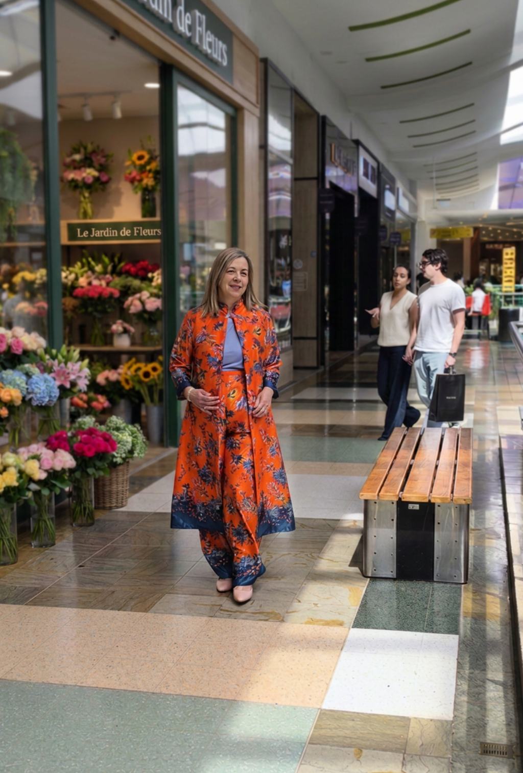 Kimono Fiori naranja